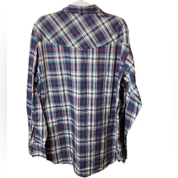 Ely Cattleman Men’s Sz 3XLT Plaid Western Pearl Snap Up Casual Shirt - Picture 4 of 5